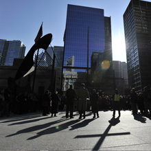 At Daley Plaza - first meditation