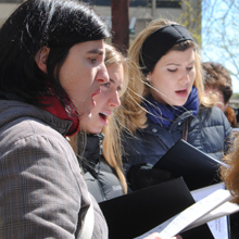 Choir at the Way of the Cross in Chicago